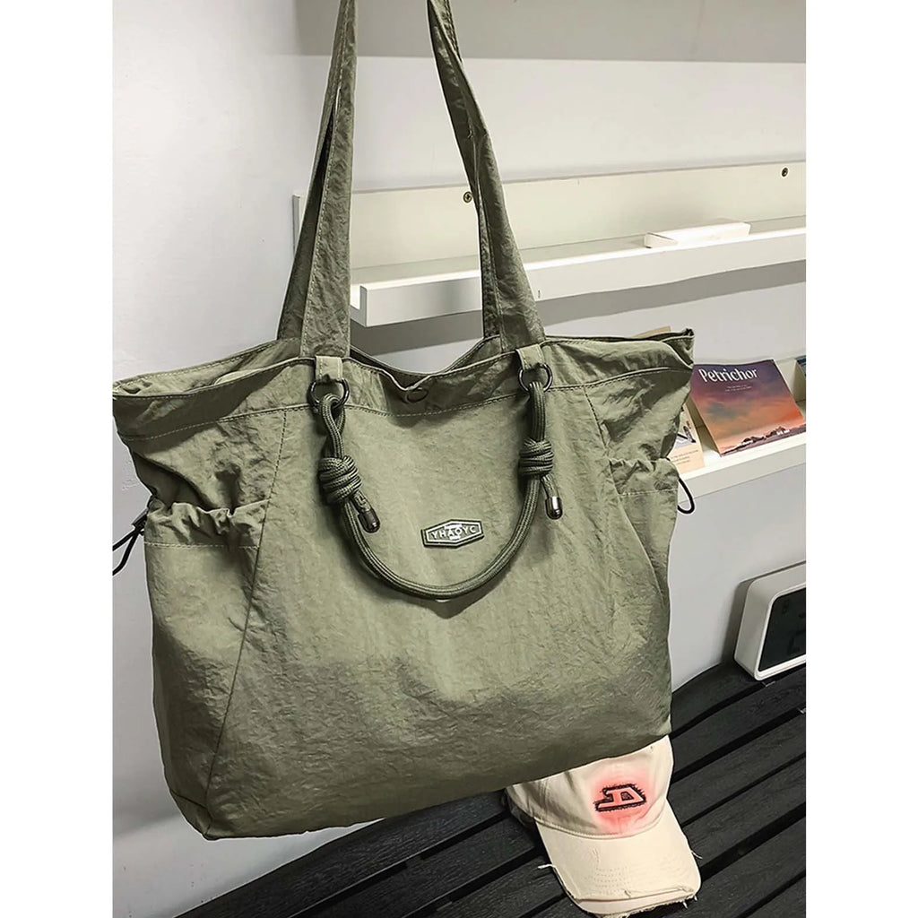 Nixie Large Nylon Tote Bag – Shoulder, Travel & Commute Bag Nylon Tote Bag Nixie