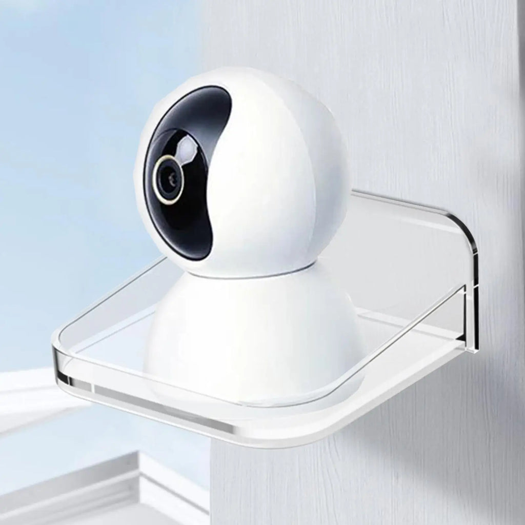 No-Drill Acrylic Wall Shelf & Security Camera Bracket