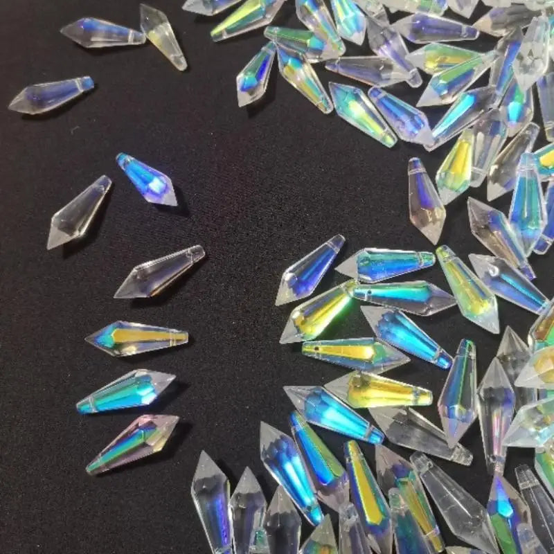 5PCS Crystal Icicle Suncatcher Prisms – Rainbow Chandelier Drops Crystal Chandelier Drops Nixie