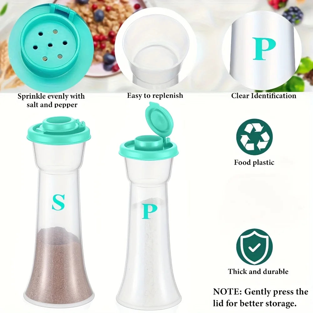 2-Pack Large Salt & Pepper Shaker Set with Lids – Kitchen Salt & Pepper Shakers Nixie