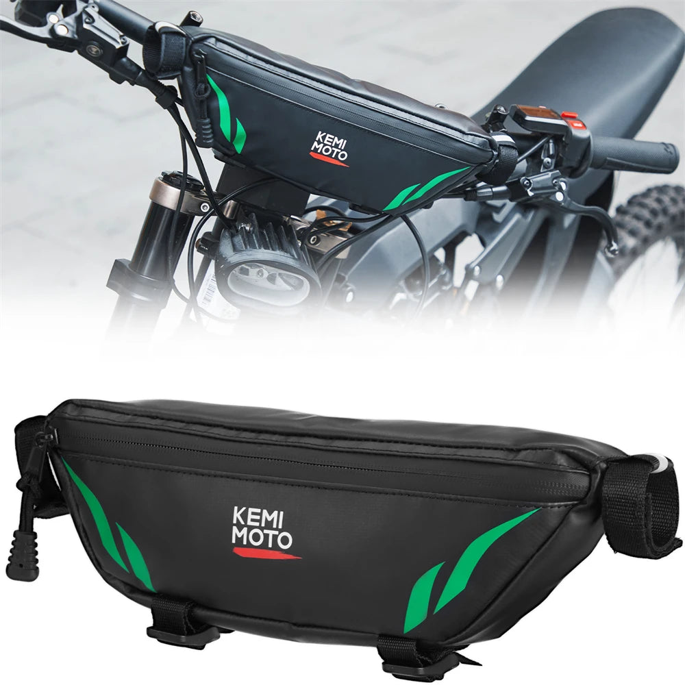 Waterproof Motorcycle Handlebar Bag – Universal Storage Pouch