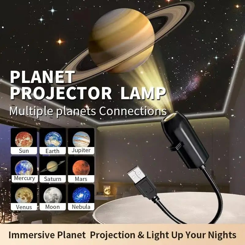 LED Moon Earth & Constellation USB Projector Night Light LED Projector Night Light Nixie