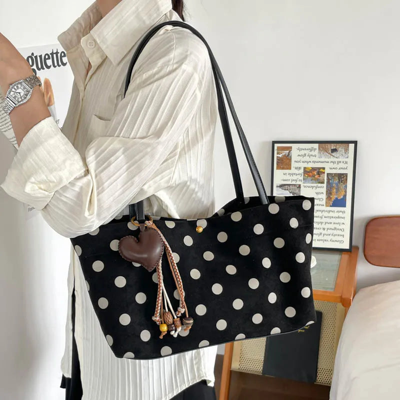 Nixie Polka Dot Shoulder Bag – Korean Style Women's Tote Women's Shoulder Bag Nixie