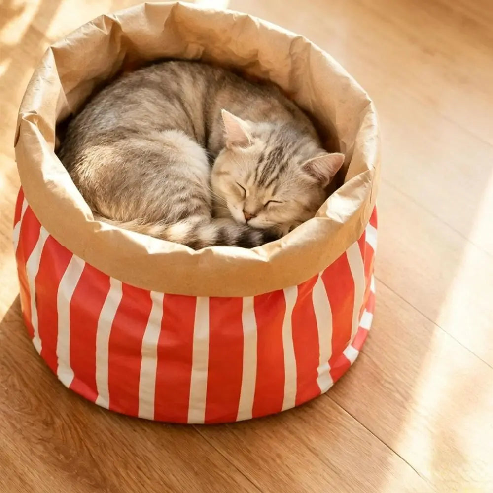 Kraft Paper Cat Tunnel Crinkle Hide & Seek Toy – 65×50cm Cat Tunnel Toy Nixie
