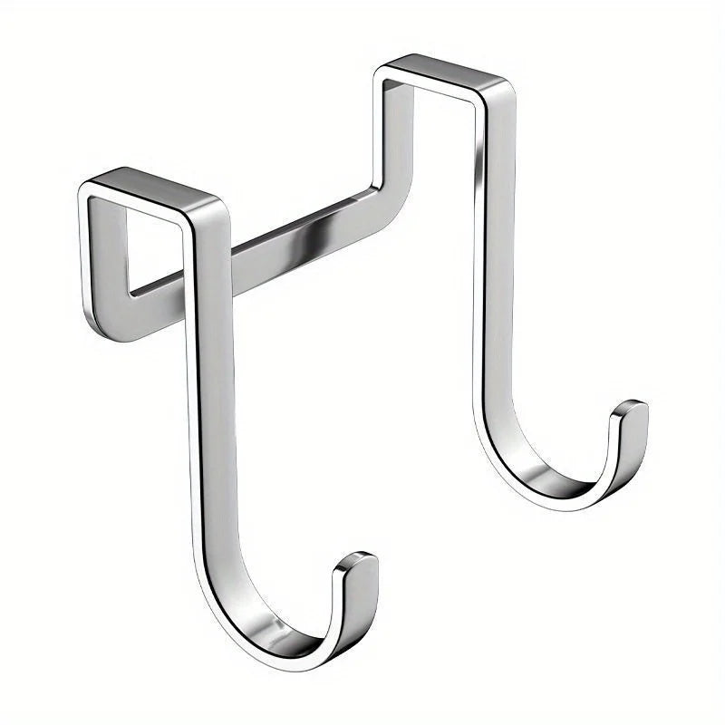 Stainless Steel Double S-Hook | No-Drill Kitchen & Bath Hanger Storage Hook Nixie 1pcs
