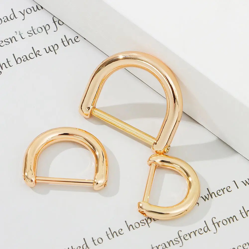 Metal Screw D-Ring Buckle for Bag Straps & Leather Crafts