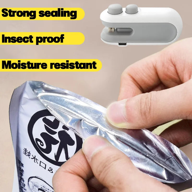 Mini 2-in-1 Rechargeable Bag Sealer with Cutter USB-C Bag Sealer Nixie
