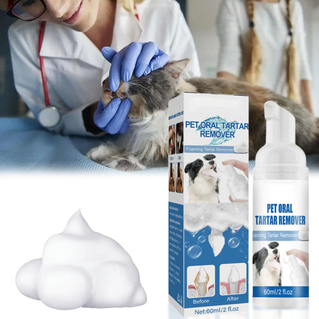 Pet Dental Foam Spray – Tartar & Bad Breath Remover for Dogs & Cats Pet Dental Spray Nixie