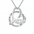 Silver Plated Zircon Heart Pendant Necklace | Gift for Her Pendant Necklace Nixie Silver Plated