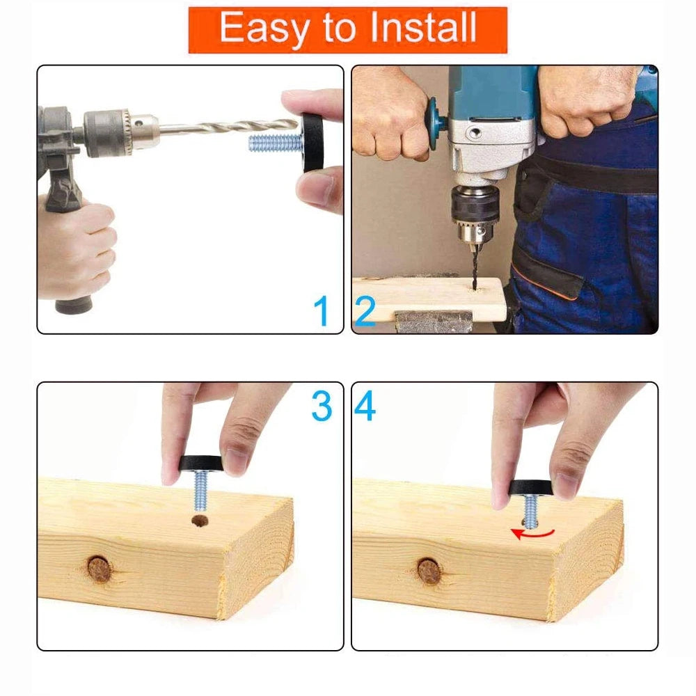 20Pcs Adjustable M8 Furniture Leg Levelers Anti-Slip Base Furniture Leg Levelers Nixie