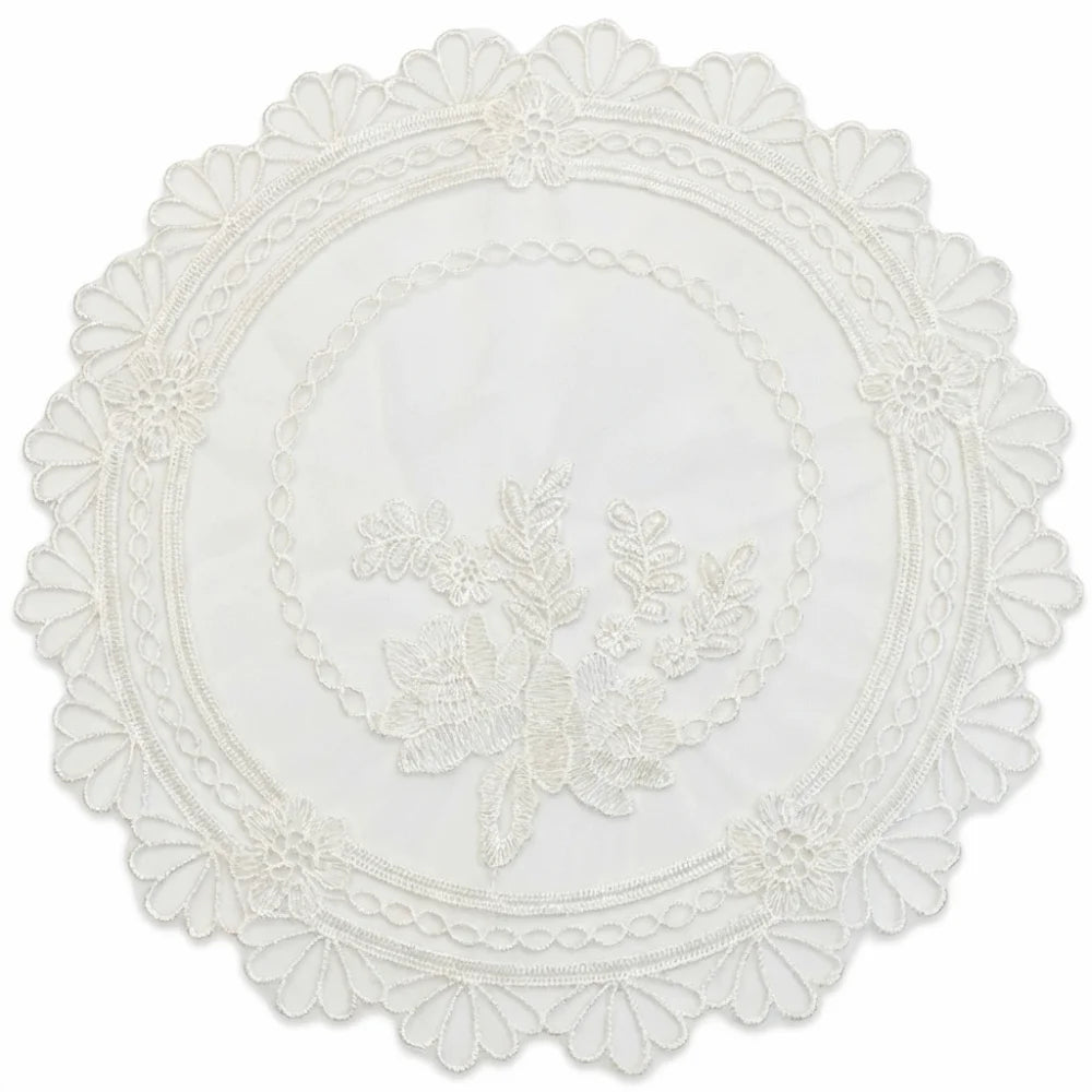 European Lace Embroidery Placemat Round Tray Mat Table Cloth Lace Table Placemat Nixie