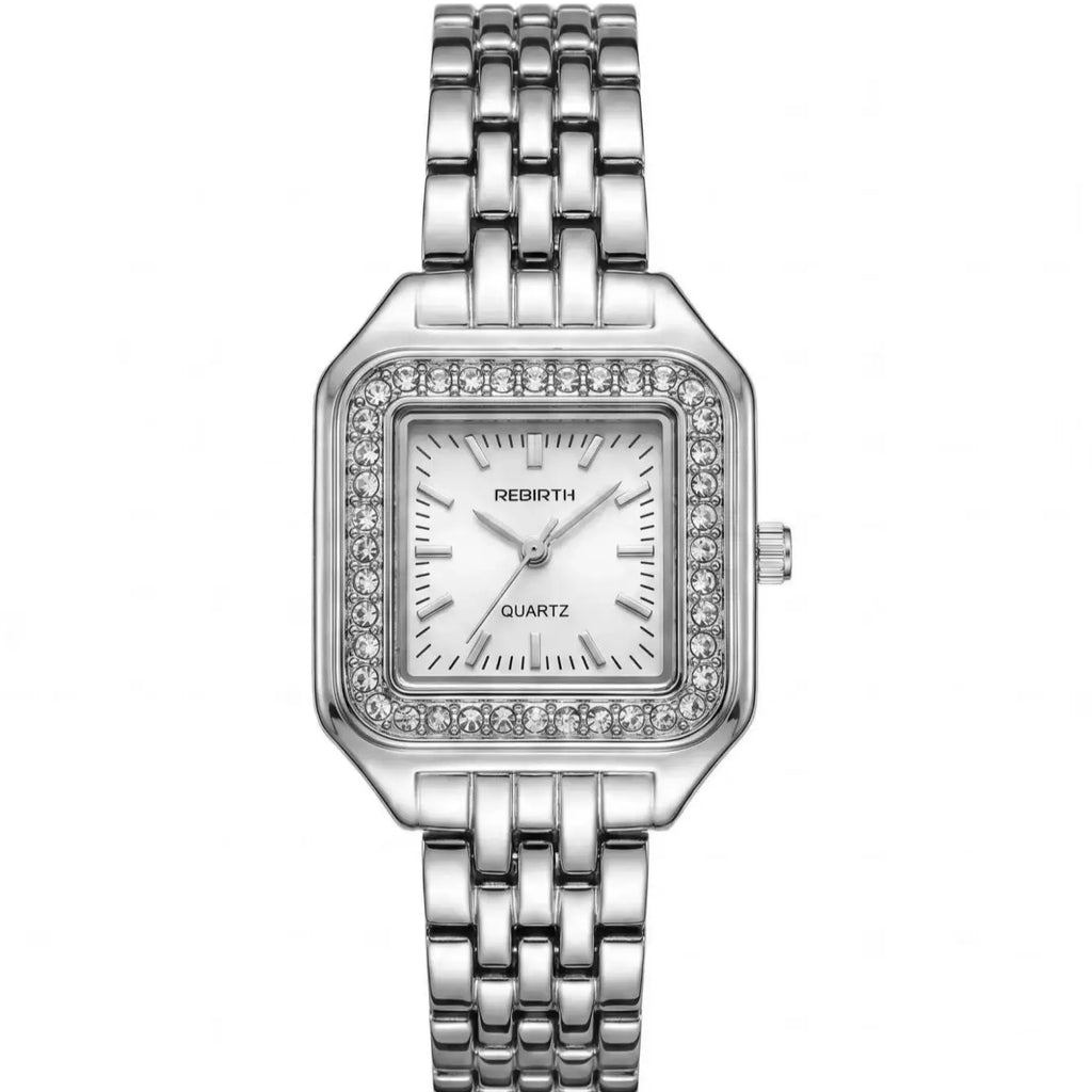 REBIRTH Business Classic Quartz Watch – Silver | Minimalist Quartz Wristwatch Nixie