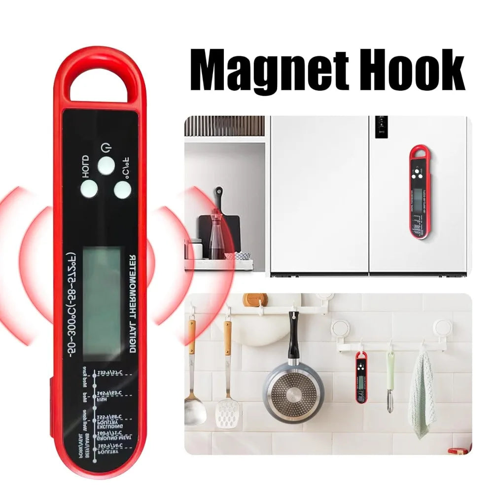 FEB.WIND Waterproof Digital Meat Thermometer – Instant Read Digital Meat Thermometer Nixie
