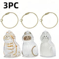 3pc Cat Hair Memorial Capsule – Transparent Kitten Keepsake Jar Pet Keepsake Capsule Nixie 3PCS A