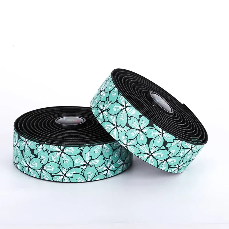 Sakura Road Bike Handlebar Tape – Anti-Slip Cushioned Wrap Bike Handlebar Tape Nixie BLACK-BIANCHI