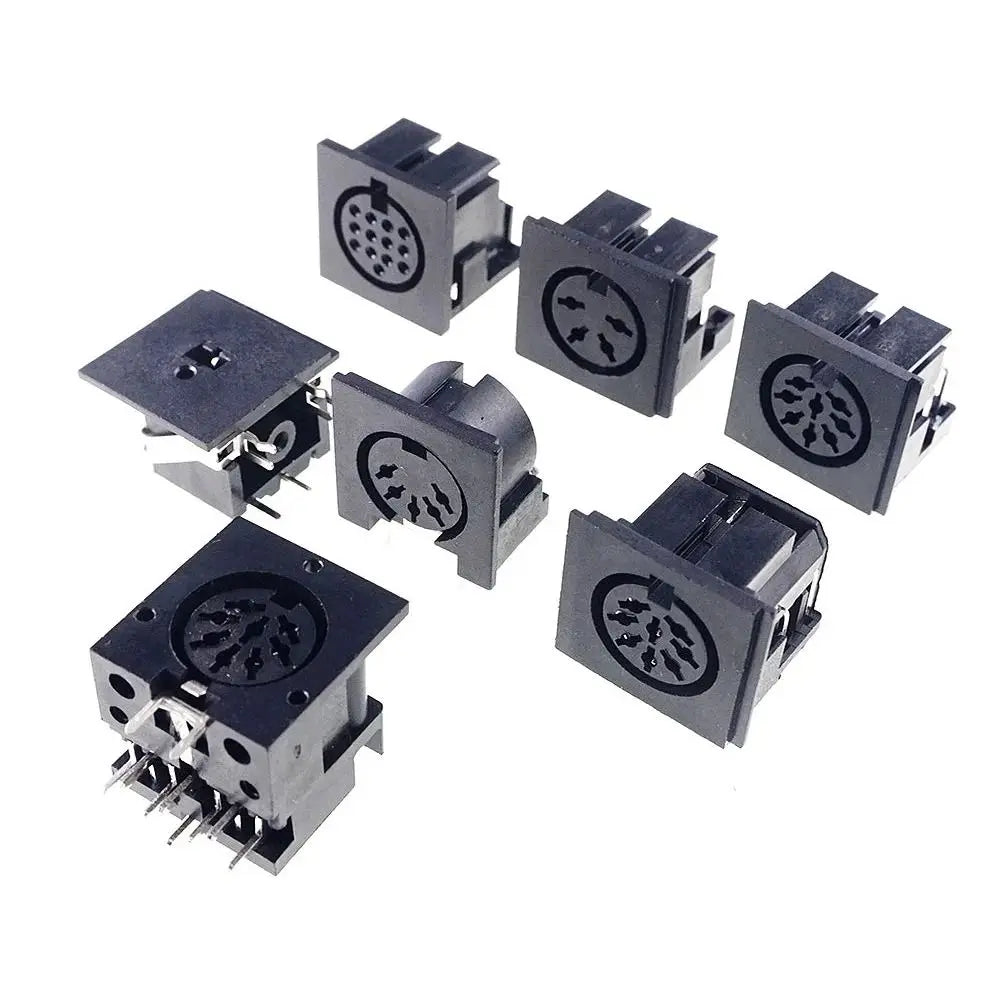 DIN Female Connector 3–8 Pin Mini PCB Panel Mount Socket Plug