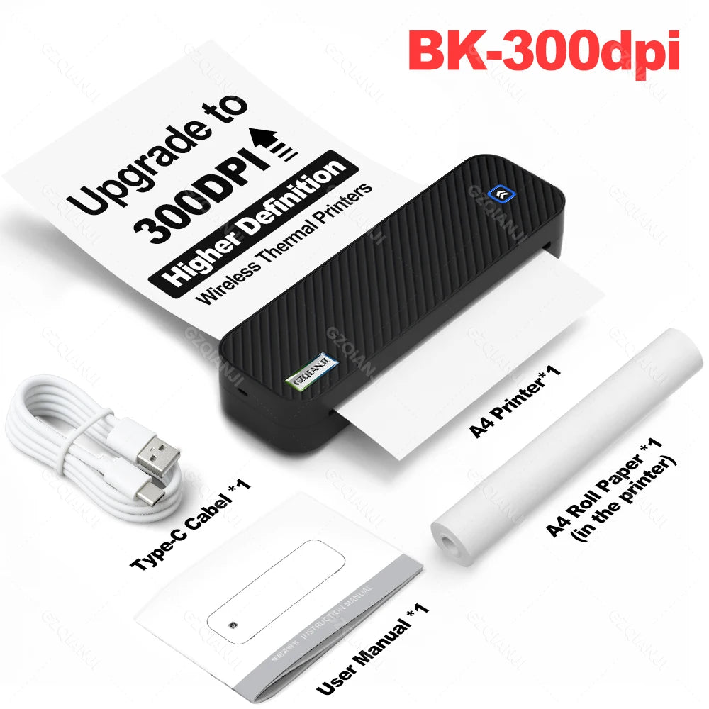 INSTOFC A40 Portable A4 Thermal Printer – Bluetooth Inkless