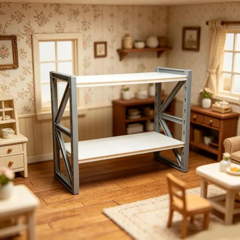 1:12 Dollhouse Adjustable Mini Storage Shelf Furniture Dollhouse Miniature Furniture Nixie