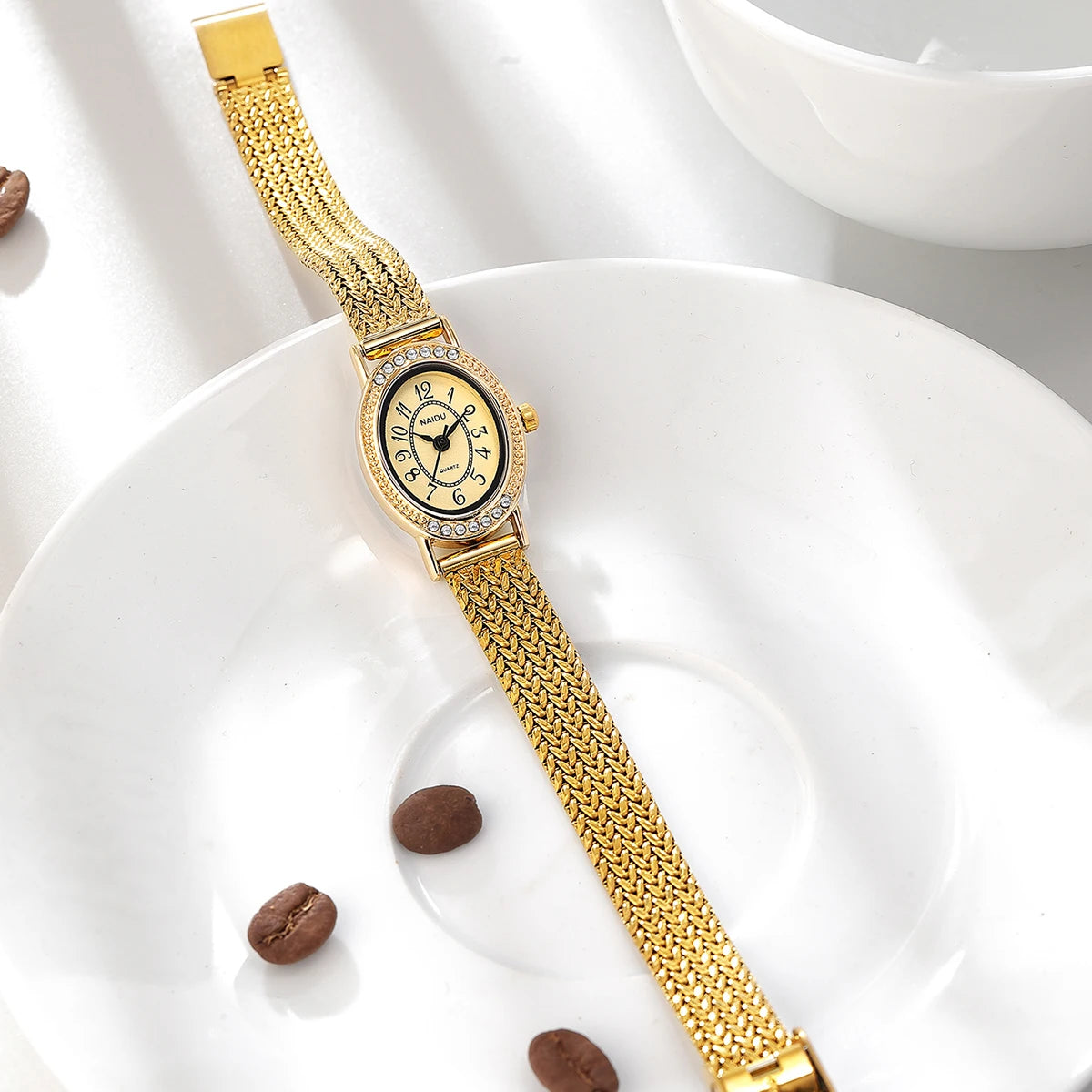 Retro Bohemian Women's Watch – Woven Steel Mesh Strap | Naidu Women's Fashion Watch Nixie