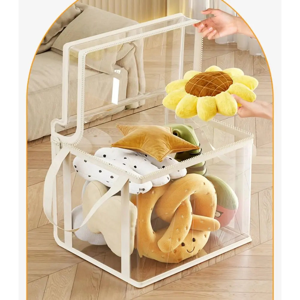 Clear PVC Doll Storage Bag with Zipper & Handles – 2 Sizes Toy Storage Organizer Nixie
