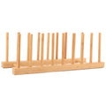 Bamboo Dish Drying Rack Multi-Layer Bowl & Plate Organizer Dish Drying Rack Nixie Orange