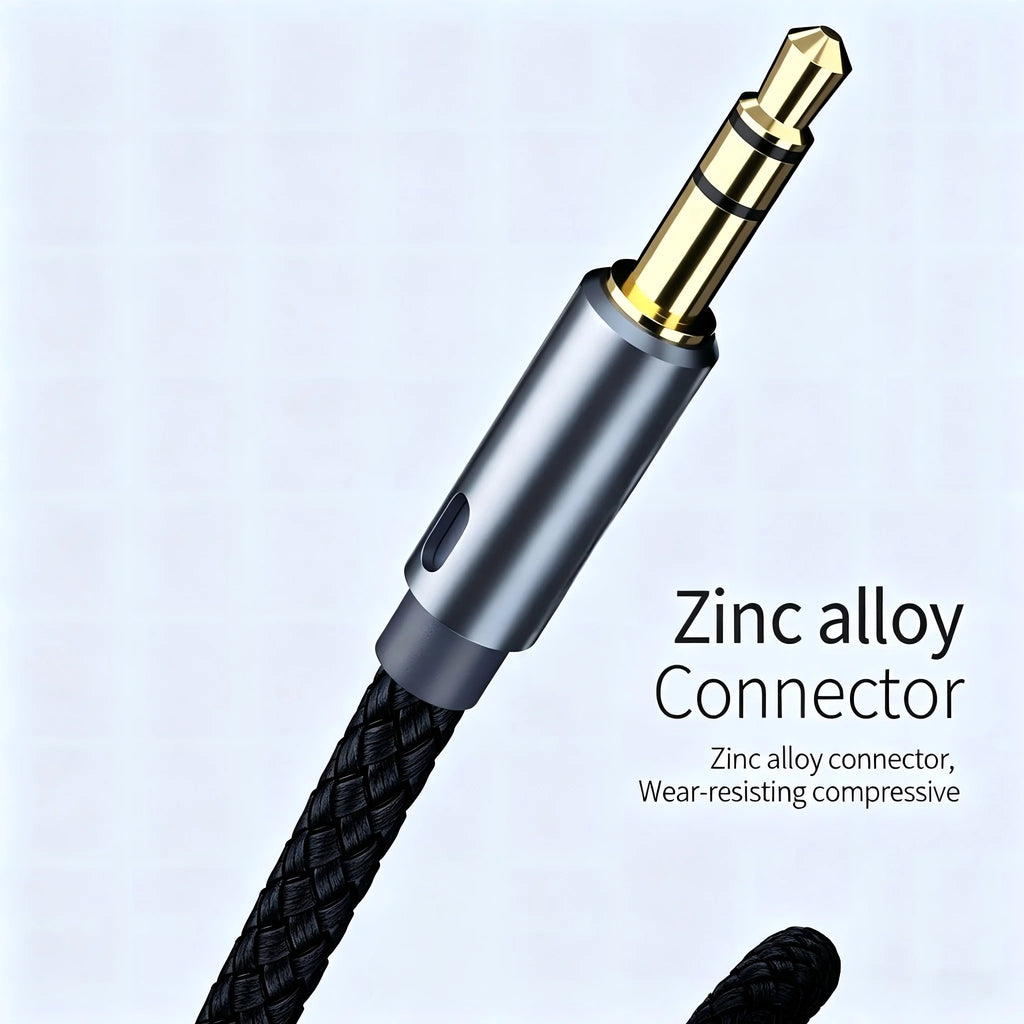 3.5mm AUX Audio Cable Male to Male – Braided Jack Cord AUX Audio Cable Nixie