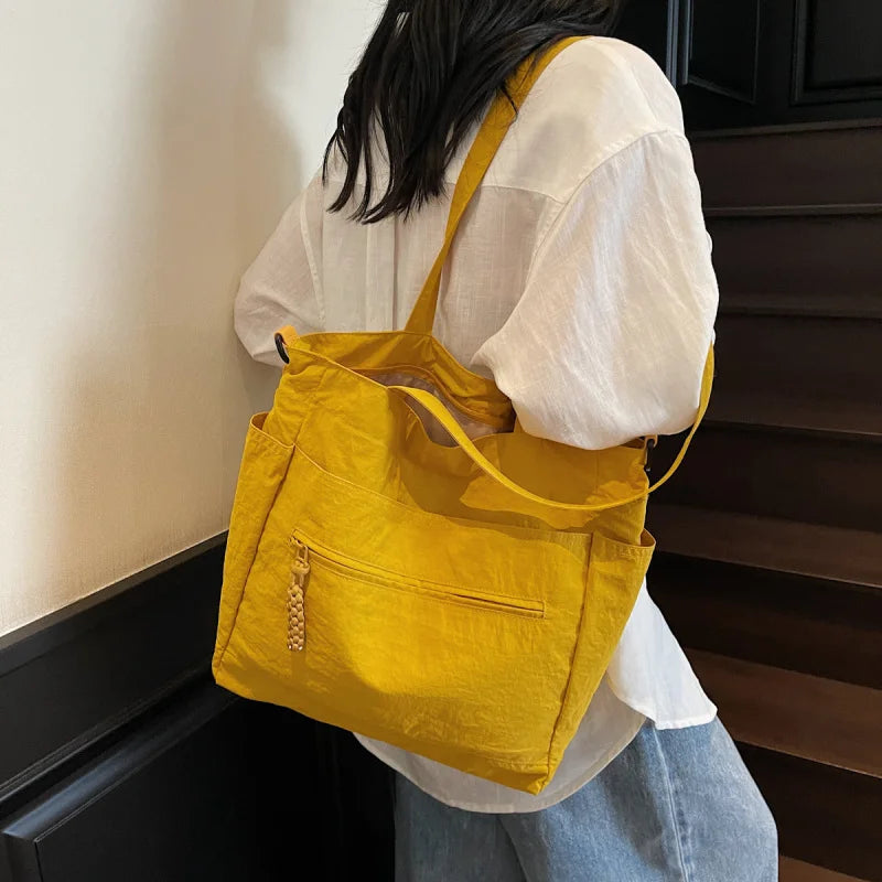 Large Capacity Fabric Tote Shoulder & Crossbody Bag – Unisex Shoulder Tote Bag Nixie