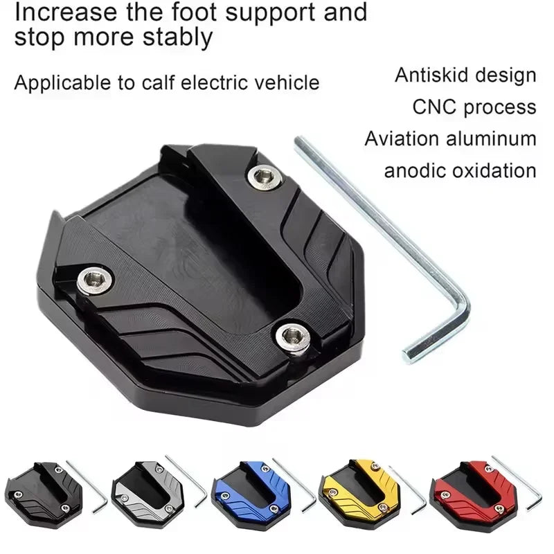 Aluminum Alloy Motorcycle Kickstand Extension Foot Pad Side Stand Kickstand Extension Pad Nixie