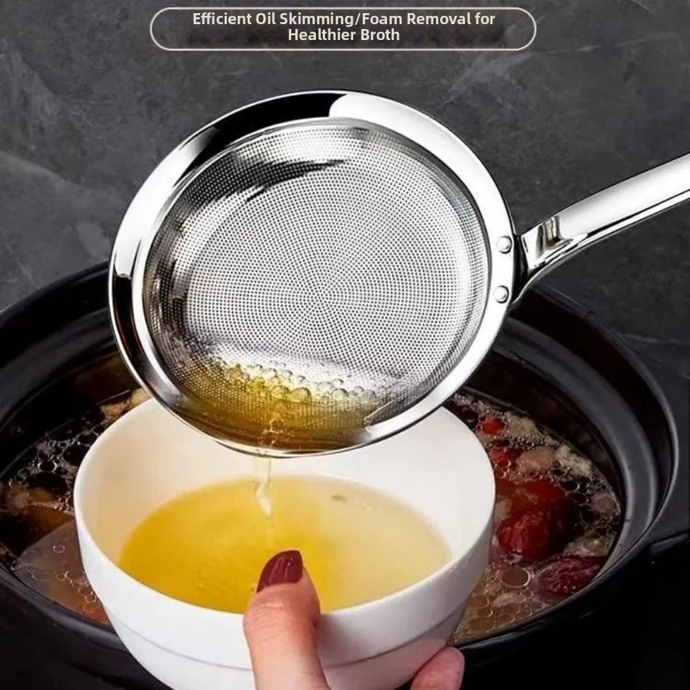Stainless Steel Oil Strainer Fine Mesh Skimmer Spoon | S & L Kitchen Skimmer Spoon Nixie
