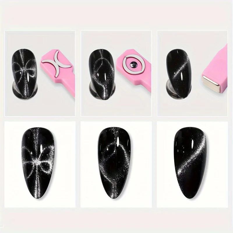 3-in-1 Magnetic Nail Rod for Cat Eye UV Gel Manicure Tool Nail Art Magnet Tool Nixie