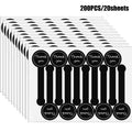 200PCS Thank You Stickers – Black Pudding Baked Puff Design Decorative Stickers Nixie 200PCS 01