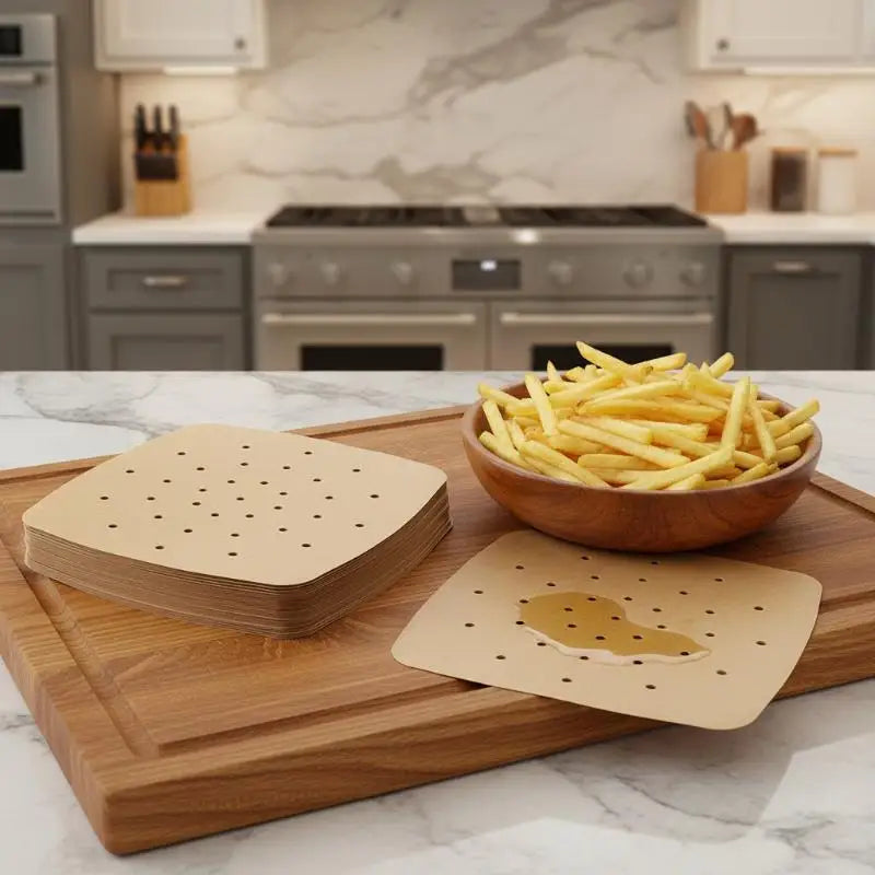 Square Air Fryer Parchment Liners Non-Stick – 100 Sheets Parchment Paper Liners Nixie