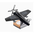 Solar Airplane Fragrance Diffuser – Alloy & Wood Home Car Decor Air Freshener Ornament Nixie Black