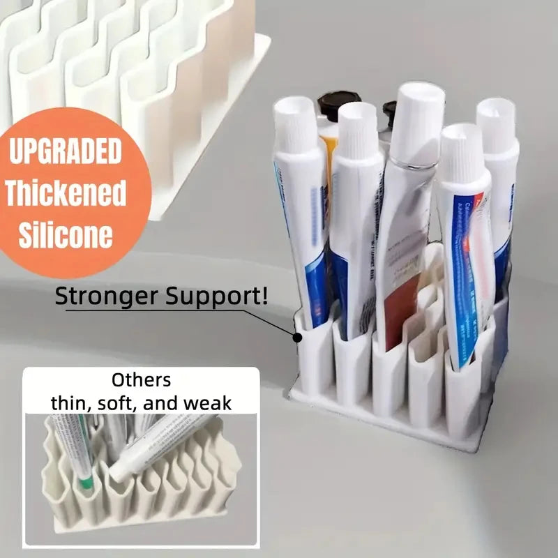32-Slot Wave Desktop Organizer – Cosmetics & Pen Storage Desktop Storage Organizer Nixie