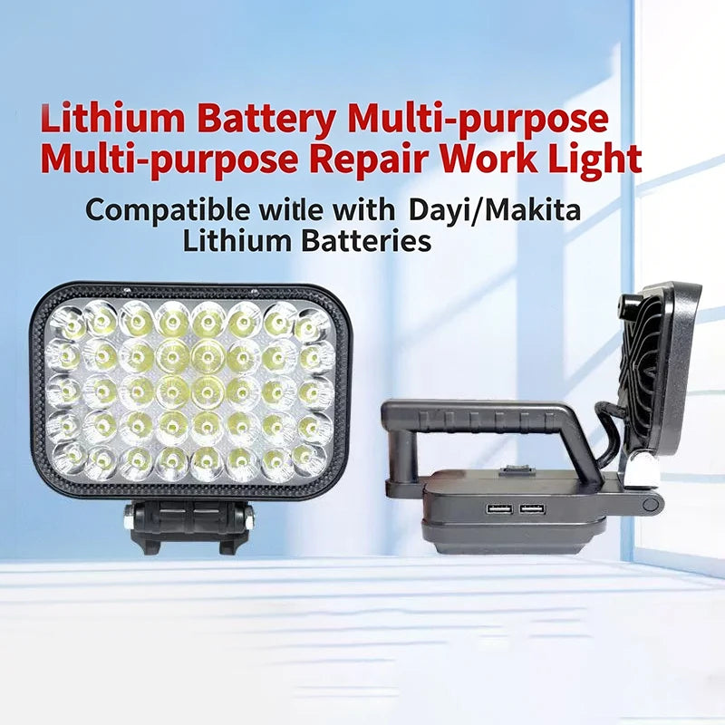 120W Rechargeable LED Work Light | Dual USB Portable Camp Lamp LED Work Light Nixie