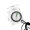Mini Transparent Compass Map Ruler – Hiking Camping Navigation