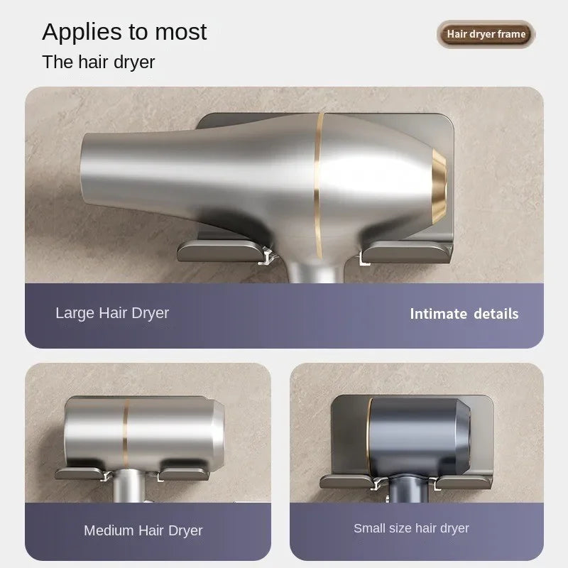 Wall Mounted Hair Dryer Holder & Straightener Stand Rack Bathroom Hair Tool Holder Nixie