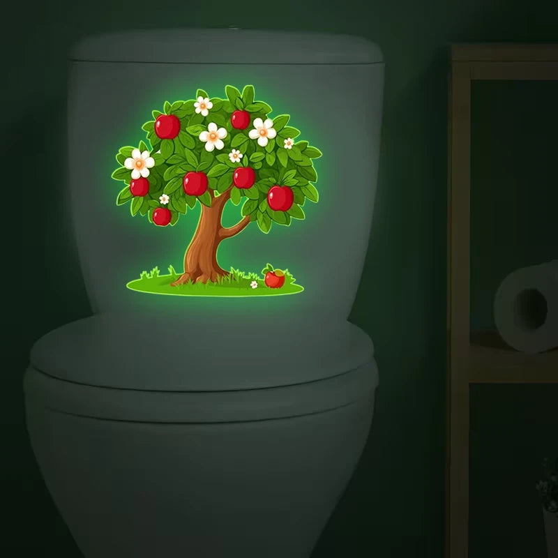 Glow-in-the-Dark Flower Toilet Sticker | Luminous Home Decal Wall Decor Sticker Nixie