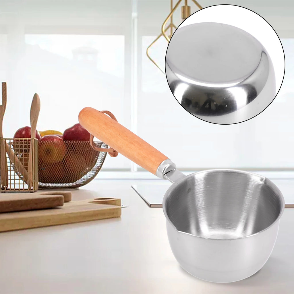 Stainless Steel Milk Pan Small Saucepan Butter Warmer 150–500ml Milk Pan Saucepan Nixie