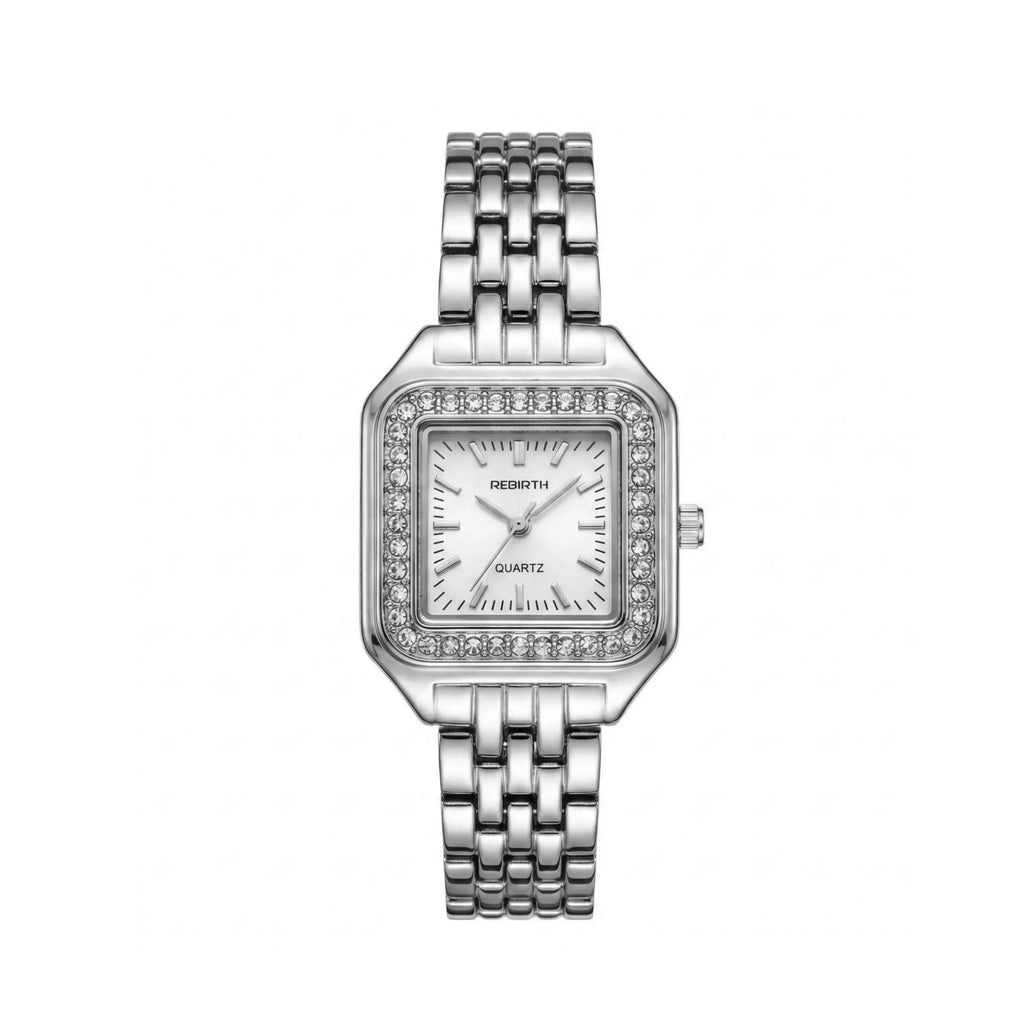 REBIRTH Business Classic Quartz Watch – Silver | Minimalist Quartz Wristwatch Nixie Silver