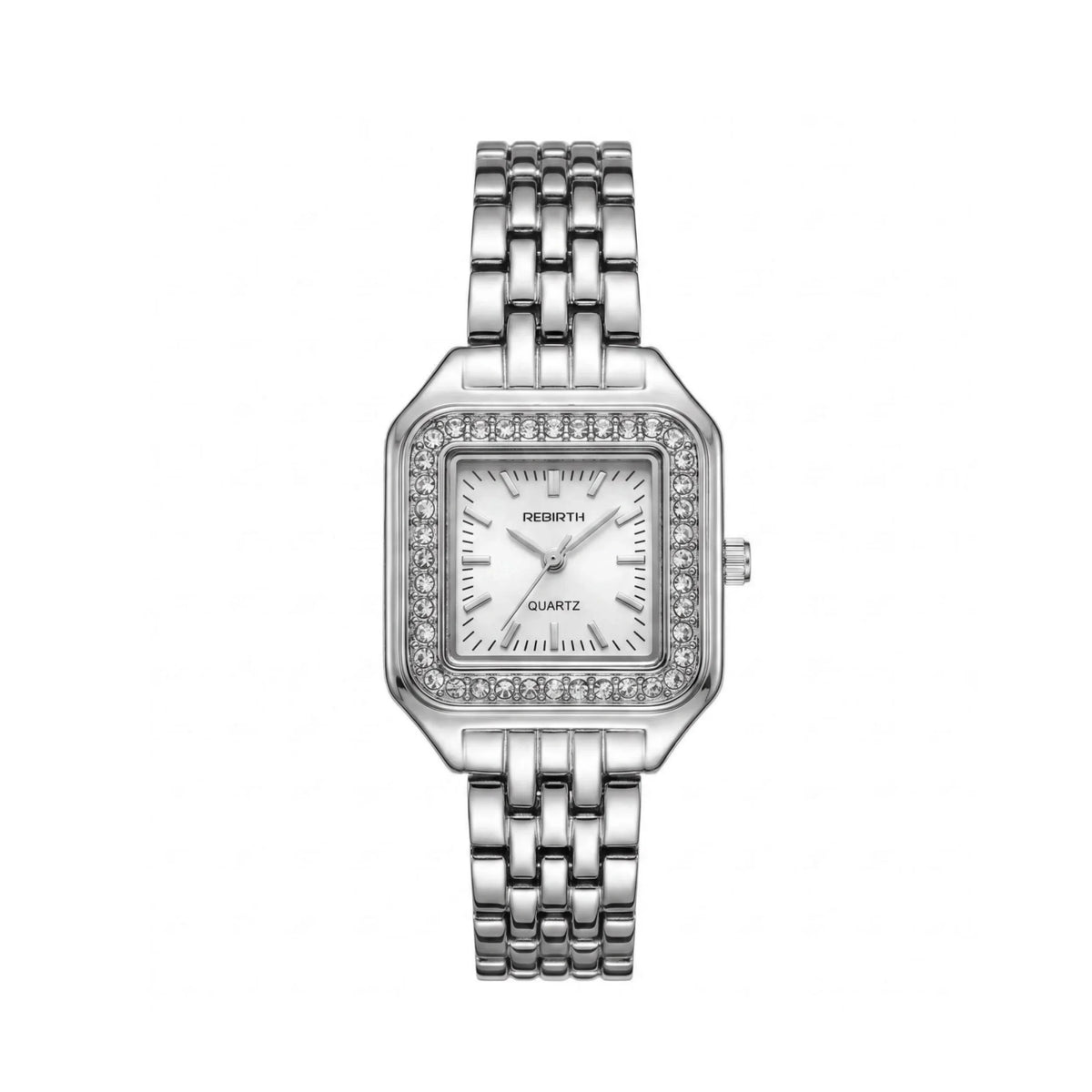 REBIRTH Business Classic Quartz Watch – Silver | Minimalist Quartz Wristwatch Nixie Silver