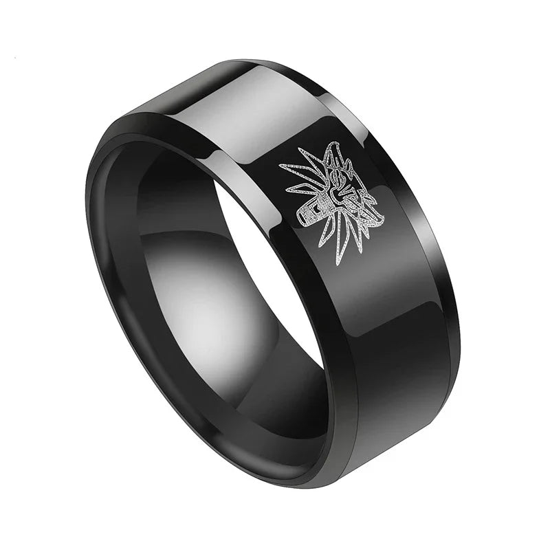8mm Vintage Punk Black Unisex Ring – Sizes 6–10 | Nixie Fashion Ring Nixie WHITE 3.5