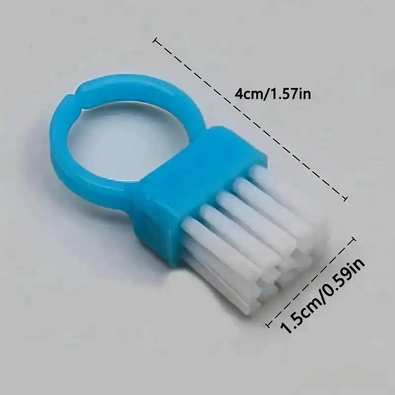 10Pc Mini Ring Nail Brush Set – Finger Grip Dust Cleaner | Nixie Nail Brush Set Nixie