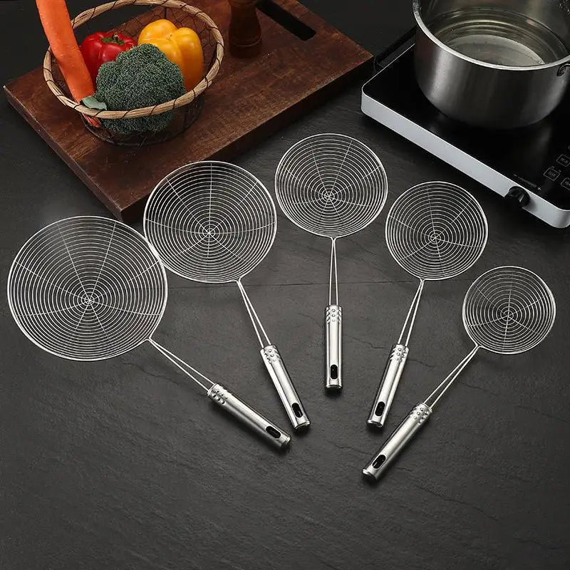 Stainless Steel Skimmer Spoon | Long Handle Mesh Strainer Kitchen Strainer Spoon Nixie