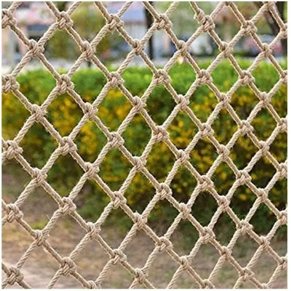 Jute Hemp Rope Climbing Net – Child Safety & Garden Trellis Mesh Rope Safety Net Nixie