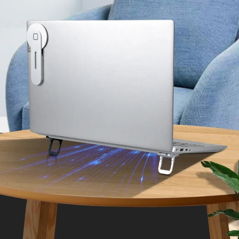 2PCS Foldable Laptop Stand Self-Adhesive Adjustable Notebook Riser