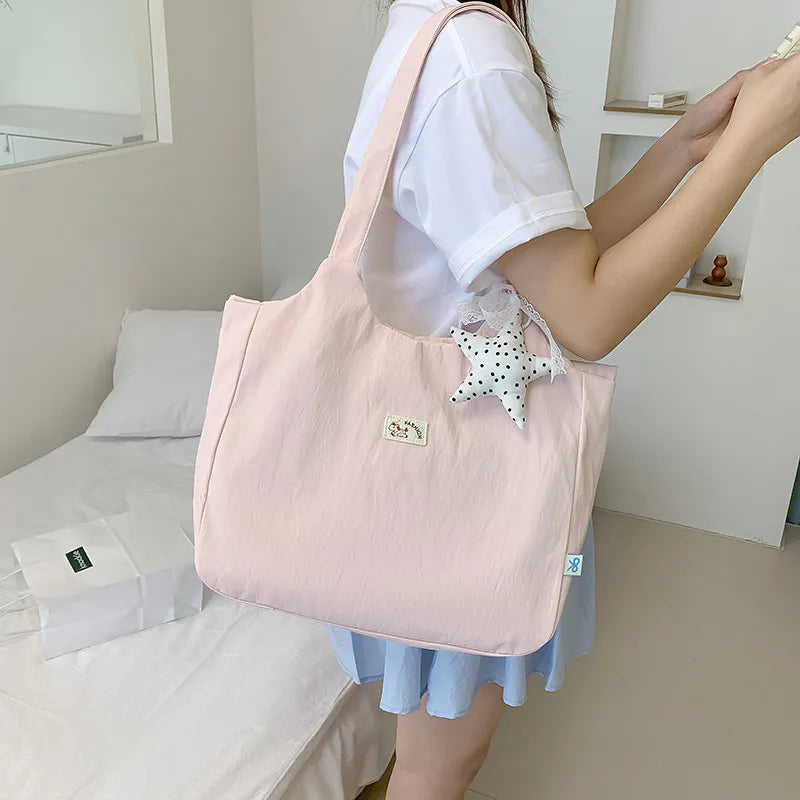 Nixie Cartoon Embroidered Tote Bag – Large Women's Shoulder Bag Women's Tote Bag Nixie