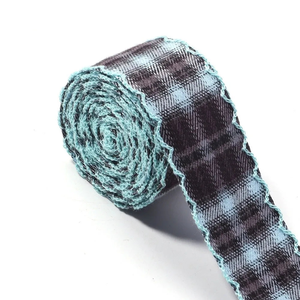 Plaid Wavy Edge Ribbon – British Style DIY Sewing & Gift Wrap Craft Ribbon Nixie