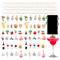 60-Piece Wine Glass Charms Set – Beach Party Drink Markers Wine Glass Charms Nixie color 60 Style 3