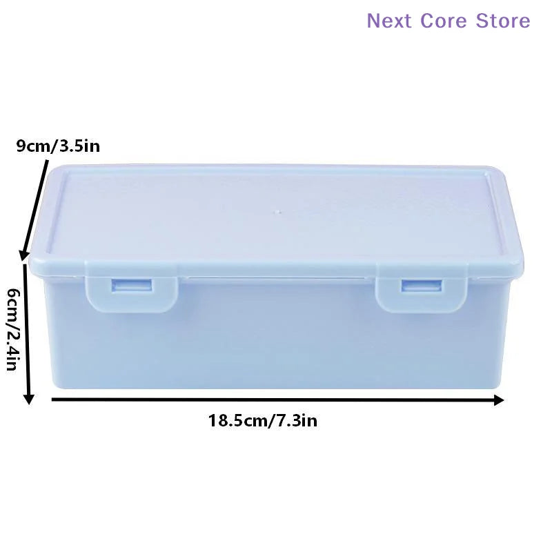 Clear Colorful Pencil Box – Large Capacity Stackable Organizer Pencil Storage Box Nixie